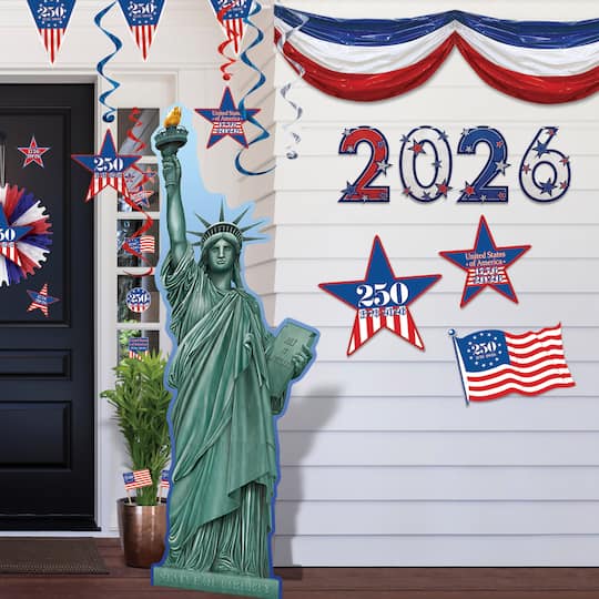 Beistle 5ft. Red, White & Blue 2026 Glittered Streamer